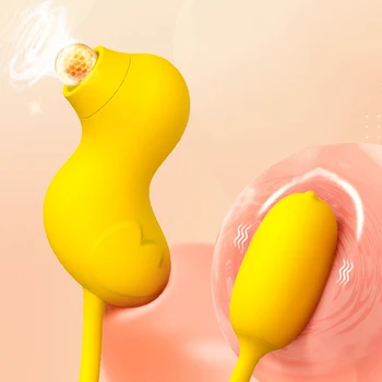 Стимуляция клитора сосущее вибрирующее яйцо 2 в 1 силиконовая секс-игрушка для взрослых G Spot фаллоимитатор сосущий вибратор для женщин Женский