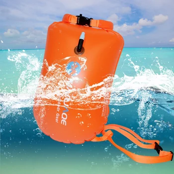 Сумка для хранения спасательного круга объемом 20 л, надувная сумка для дрифтинга из ПВХ с ремнем, легкая плавучесть 12 кг, для водных видов спорта