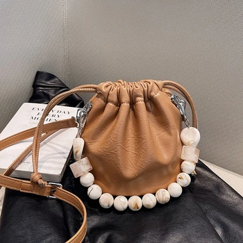 Сумка-клатч в стиле ретро с цепочкой, высококачественные сумки через плечо из искусственной кожи, женская сумка на шнурке, кошелек 2023, женские сумки-мессенджеры