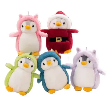 Супер милый 20-сантиметровый Пингвин, превращенный в Динозавра, Единорог, Кролик, Плюшевая игрушка, чучело, косплей, Снеговик, Рождественская девочка, креатив
