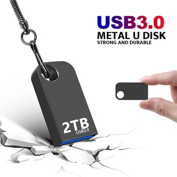 Супер МИНИ-Накопитель 2 ТБ Memoria USB Флэш-Накопитель 1 ТБ Высокоскоростной Флешки 512 ГБ Cle USB 3.0 Stick Портативный SSD Подарок Бесплатная Доставка