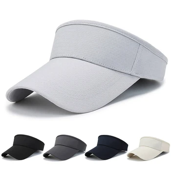 Теннисные кепки, солнцезащитная спортивная шляпа с козырьком Для мужчин, женские бейсболки для бега, пляжные бейсболки, Однотонные Оптовые шляпы для гольфа
