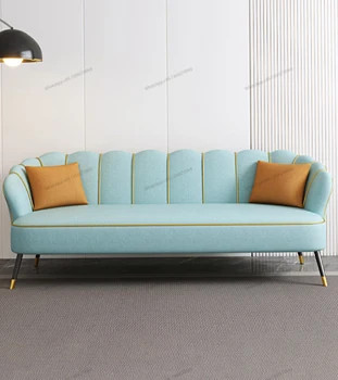 Тканевый диван Nordic technology, небольшая гостиная, современный роскошный салон красоты, маникюрный салон, магазин одежды для двоих и троих гостей.