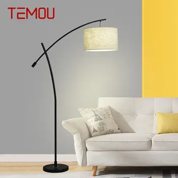 Торшер TEMOU Nordic LED Современная мода Простые Винтажные Светильники для дивана Декор для дома Гостиная Спальня