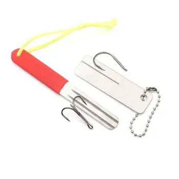 Точилка для рыболовных крючков Портативный Алмазный Нож Mini EDC Карманный Инструмент для Заточки рыболовных крючков Алмазный Шлифовальный Камень Шлифовальный Крюк