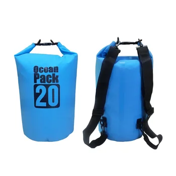 Уличная водонепроницаемая сумка из ПВХ большой емкости для кемпинга, треккинга, сверхлегкого портативного рулонного ведра, складного рюкзака BAG20