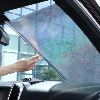 Универсальный роликовый автомобильный солнцезащитный козырек На окно, Солнцезащитный козырек на экран, защита от жалюзи, Складная стеклянная занавеска для дома, Автоаксессуары