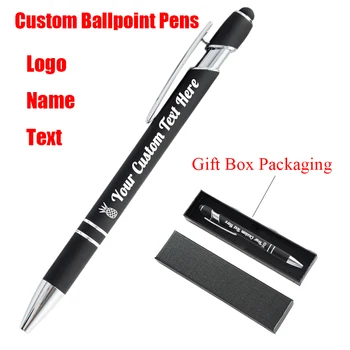 Упаковка в подарочной коробке Роскошная шариковая ручка с пользовательским именем/ сообщением / Выгравированным логотипом Ручки для школьного делового офиса Signature Student