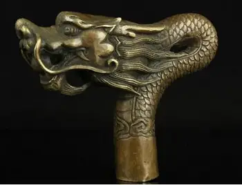 Фарфоровая старинная резьба ручной работы, бронзовая статуя Дракона, трость-трость для ходьбы