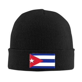 Флаг Кубы Skullies, шапочки, кепки, зимняя теплая вязаная шапка, мужские, женские, хип-хоп, взрослые, Кубинские патриотические шляпы, уличная лыжная кепка