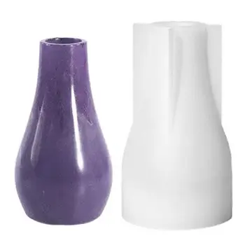 Формы для ваз из эпоксидной смолы, силиконовые формы для литья в вазу с засушенными цветами, орнамент для домашнего декора, поделки своими руками