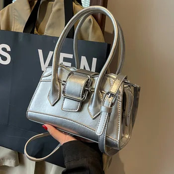 Французская универсальная простая модная маленькая квадратная сумка 2023 Новая Летняя дизайнерская сумка через плечо для женщин