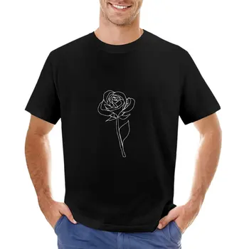 Футболка White Rose Line, футболка с аниме, футболка blondie, черная футболка, футболка с графикой, забавные футболки для мужчин