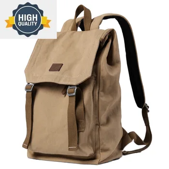 Холщовый рюкзак Винтажный рюкзак для ноутбука для колледжа, школьной сумки для книг, подходит для 15,6-дюймового рюкзака для мужчин