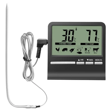 Цифровой кухонный пищевой термометр, датчик для приготовления мяса, будильник, таймер, измерительные инструменты
