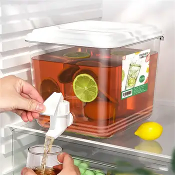 Чайник для холодной воды с краном Холодильник Ведро для прохладной воды Бутылка для лимонада Диспенсер для напитков Посуда для напитков на лето