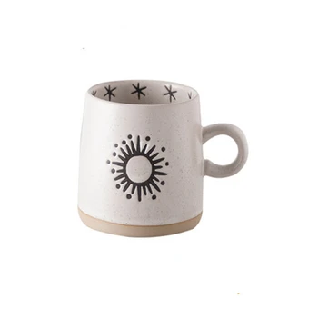 Чашка из грубой керамики Кружка с ручной подарочной чашкой Кофейная чашка Послеобеденный чай Чашка для завтрака Ins Ceramic Cup