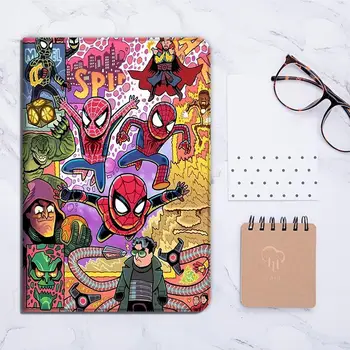 Чехол для Планшета Marvel Spiderman для iPad Pro 2022 Air 3 4 5 Mini4 5 6 iPad 7 8 9 Поколения, Полный Защитный Чехол для Планшета