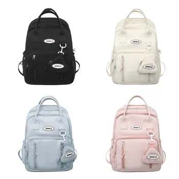 Школьная сумка для учащихся средней школы, многофункциональный рюкзак для хранения с несколькими карманами, водонепроницаемая дорожная сумка, сумочка с кошельком для монет