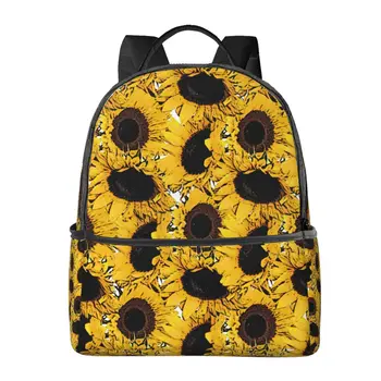 Школьный рюкзак Golden Sunflower Большой емкости для ноутбука, Модный Водонепроницаемый Регулируемый Спортивный рюкзак для путешествий