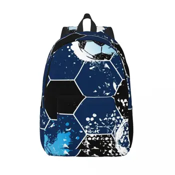 Школьный рюкзак Студенческий рюкзак с абстрактным футбольным спортивным рисунком, рюкзак для ноутбука, школьный рюкзак