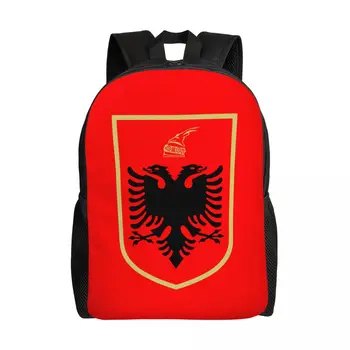 Эмблема Албании Орел, Рюкзак для ноутбука, Женская Мужская повседневная сумка для книг, школьная сумка для студентов, Албанская Патриотическая сумка