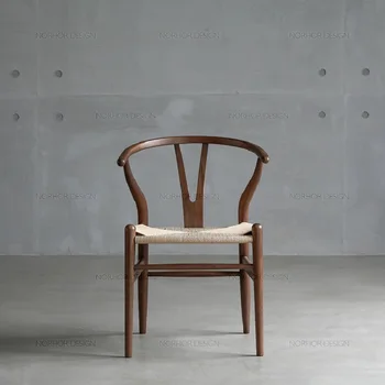 Эргономичный Деревянный стул Минималистичный Туалетный столик Расслабляющий Дизайн обеденного стула в скандинавском стиле Современная японская мебель Cadeiras De Jantar