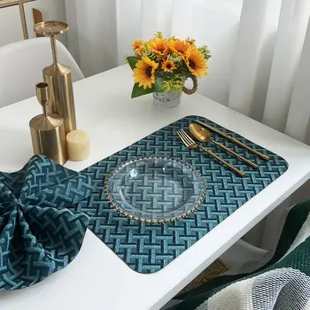 Японская простая хлопковая салфетка из синели, домашний нескользящий пластиковый коврик для стола, Усовершенствованная на ощупь, изолированная подставка