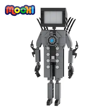MOOXI Skibidi Toilet Man Vs Monitor 323шт MOC Кирпичи BOSSTV MAN BOSS DIY Игровая Модель Строительные Блоки Детские Игрушки Для Детского Подарка