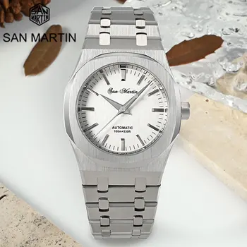 Винтажные классические деловые мужские часы для дайвинга San Martin Sapphire 10Bar Водонепроницаемые мужские автоматические механические часы Miyota 8215