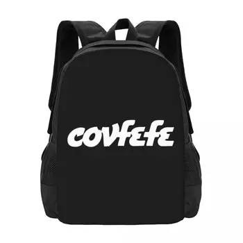 Логотип Covfefe Простая стильная студенческая школьная сумка Водонепроницаемый повседневный рюкзак большой емкости для путешествий Рюкзак для ноутбука