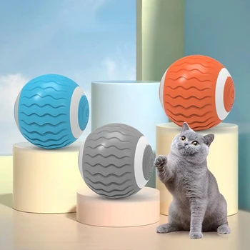 Умная игрушка для кошек, Электрический мяч для кошек, Автоматический Катящийся мяч, Интерактивная игрушка для кошек, играющая в помещении, Аксессуары для собак и кошек